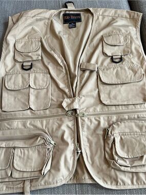 Rio Bravo Fly Fishing Vest Khaki Outdoor Adventure Size XXL Multiple Pockets
